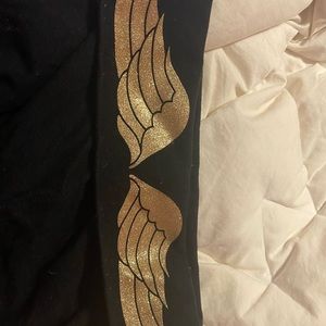 VS yoga leggings with angel wings